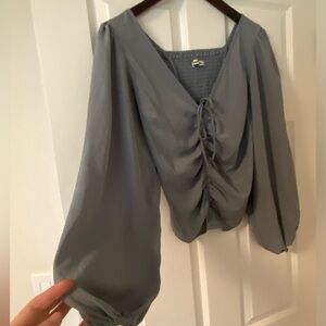 Abercrombie and Fitch Light Blue Long Sleeve Blouse